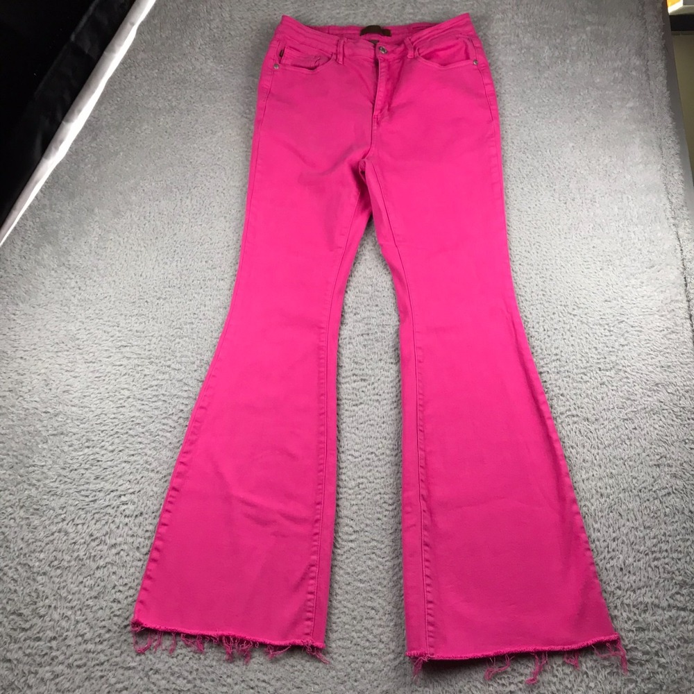 Judy Blue Bright Hot Pink Flare Leg Jeans